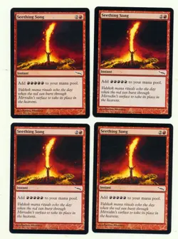 MTG 4X Seething Song X4 Mirrodin Magic Magic The Gathering LP/NM - Image 1