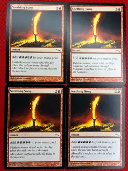 MTG 4X Seething Song X4 Mirrodin Magic - LP/MP - Image 1