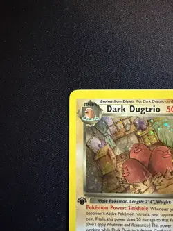 Dark Dugtrio 6/82 Rare Team Rocket Holo 1st Edition Pokemon - NM - Image 5