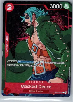 Masked Deuce (Alt Art) OP02-017 English Paramount War - One Piece Card - NM - Image 1