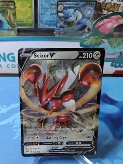 Scizor V - 118/189 - Pokemon Darkness Ablaze Sword & Shield Ultra Rare Card NM - Image 1