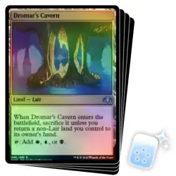 FOIL DROMAR'S CAVERN X4 Dominaria Remastered Magic MTG MINT CARD - Image 1