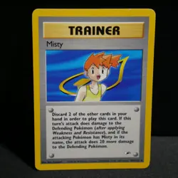 Misty 102/132 Gym Heroes Trainer Card - LIGHTLY PLAYED CONDITION! - Image 1