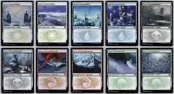 MTG - (10) Kaidheim Foil Snow-Covered Basic Lands - 1 of Each Art -s55 - Image 1