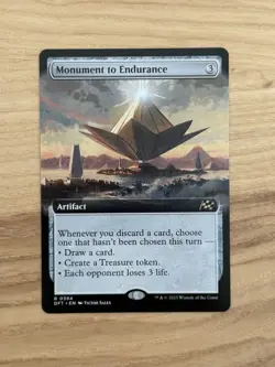 1x MTG - Monument to Endurance - Extended Art - 0394 Regular - Aetherdrift - NM - Image 3