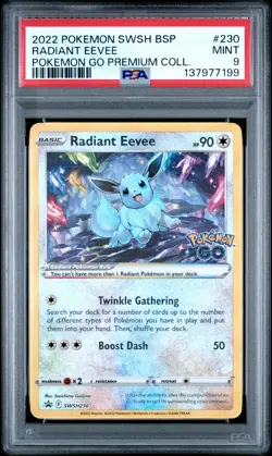 2022 POKEMON SWSH BLACK STAR PROMO #230 RADIANT EEVEE PSA 9 - Image 1
