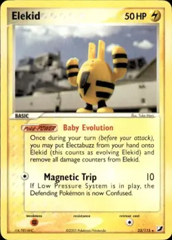 Pokemon Elekid Unseen Forces 23/115 Light Play LP+ or Better - Image 1