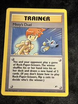 POKEMON MISTY'S DUEL 123/132 TRAINER GYM HEROES LP - Image 1