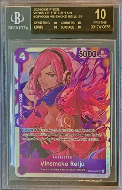 BGS 10 Black Label Vinsmoke Reiju 2024 One Piece Wings Captain English SR POP 7 - Image 1