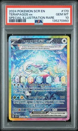 PSA 10 GEM MINT Terapagos EX Stellar Crown SIR Full Art Holo Pokemon 170/142 - Image 1