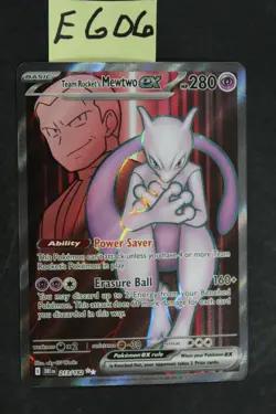 Pokemon TCG Team Rockets Mewtwo EX 213/182 Full Art Destined Rivals NM+ (E606 - Image 1