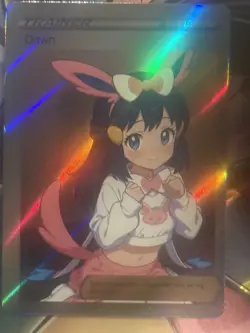 Pokemon Dawn Anime Waifu Custom DIY Trainer Art Pokemon card - Image 1