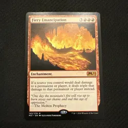 MTG Fiery Emancipation Mythic Rare #143 - M21 - NM - Image 1