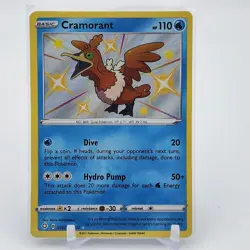 Cramorant SV030/SV122 Pokemon TCG Shining Fates Shiny Holo Rare - Image 1