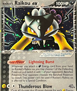 Rocket's Raikou ex 108/107 Pokemon Ex Deoxys -Secret Rare Holo-NM - Image 3