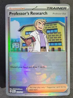 Professor's Research 122/131 Poke Ball Pattern Prismatic Evolutions Pokemon TCG - Image 1