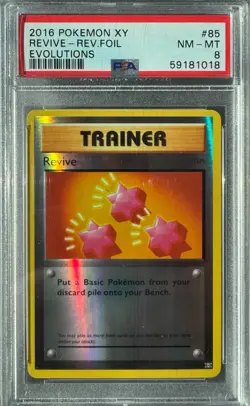 REVIVE Reverse Holo 85/108 PSA 8 - XY Evolutions Pokemon 2016 NM-MT - Image 1
