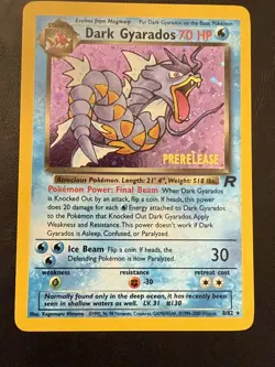 Dark Gyarados (Prerelease) 08/82 Wotc Promo Holo 2000 Vintage Pokemon TCG - Image 1