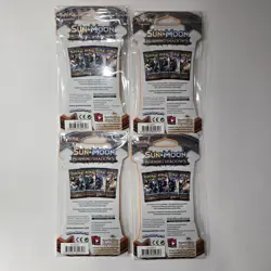 Pokemon Sun & Moon Burning Shadows Sealed Sleeved Booster Pack Set ALL 4 ARTS - Image 4