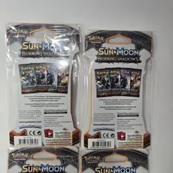 Pokemon Sun & Moon Burning Shadows Sealed Sleeved Booster Pack Set ALL 4 ARTS - Image 5