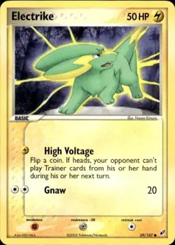 Pokemon Electrike Deoxys 59/107 Light Play LP+ or Better - Image 1