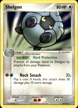 Pokemon Shelgon Deoxys 45/107 Light Play LP+ or Better - Image 1