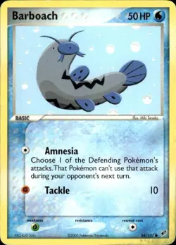 Pokemon Barboach Deoxys 54/107 Light Play LP+ or Better - Image 1