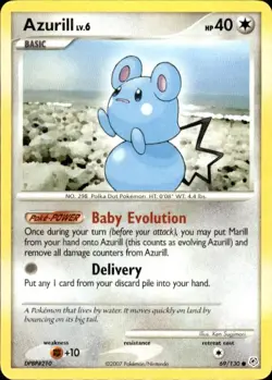 Pokemon Azurill Diamond and Pearl 69/130 Light Play LP+ or Better - Image 1