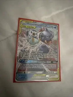 Blastoise & Piplup GX Ultra Rare Pokemon SM - Cosmic Eclipse 38/236 NM - Image 1