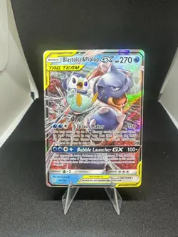 2019 Pokemon SM Cosmic Eclipse Blastoise & Piplup GX 38/236 Holo NM/Mint - Image 1
