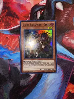 Yugioh! Secret Six Samurai - Genba SPWA-EN002 Super Rare 1st Edition Light Play - Image 1
