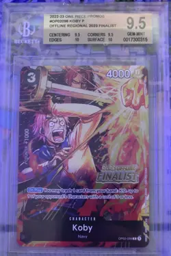 Koby (Offline Regional 2023) [Finalist] OP02-098 One Piece Promo BGS 9.5 - Image 1
