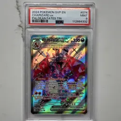 PSA 9 - Charizard EX Promo 074 Paldean Fates Tin SVP Shiny Pokemon Card - Image 1