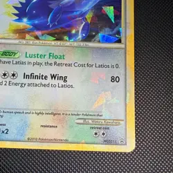 Pokemon TCG Latios HGSS11/25 HGSS Black Star Promos Holo Bleed NM Cracked Ice - Image 3