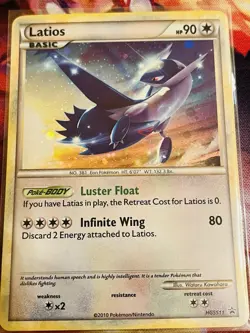 Latios and Latias HGSS10 + HGSS11 Black Star Promo Rare Holo Pokemon Cards LP/NM - Image 2