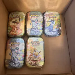 Pokemon TCG Prismatic Evolutions Mini Tins - Lot of 5 - NEW, SEALED - Image 2
