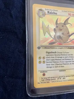⚡ Pokemon TCG Raichu Fossil 14/62 Holo 1999-2000 Wizards Fossil 1st Ed. LP/Mp - Image 2