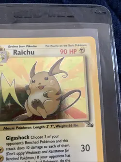 ⚡ Pokemon TCG Raichu Fossil 14/62 Holo 1999-2000 Wizards Fossil 1st Ed. LP/Mp - Image 4