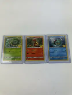 Pokemon 25th Anniversary McDonald’s Promos Bulbasaur Squirtle Charmander NM Holo - Image 1
