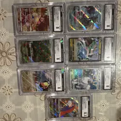Pokemon TCG Lot of 7 Japanese Holo Cards CGC Graded Standard Size - Image 1