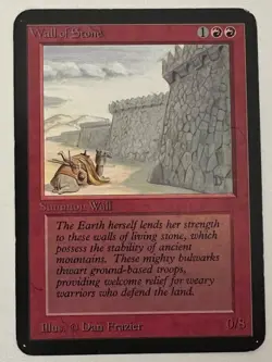 Magic the Gathering MTG Alpha Wall of Stone LP (Beta Bob) - Image 1