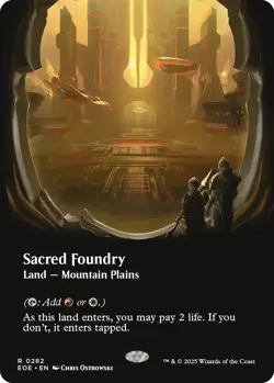 Sacred Foundry 282 ~ Borderless Rare NM MTG Edge of Eternities - Image 1