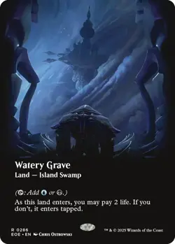 Watery Grave 0286 ~ Borderless Rare NM MTG Edge of Eternities - Image 1