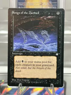 Songs of the Damned 1995 Common Vintage Ice Age Magic The Gathering - Image 1