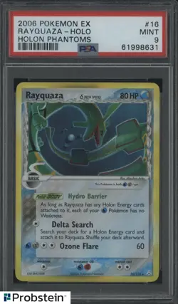 2006 Pokemon EX Holon Phantoms #16 Rayquaza Holo PSA 9 MINT - Image 1