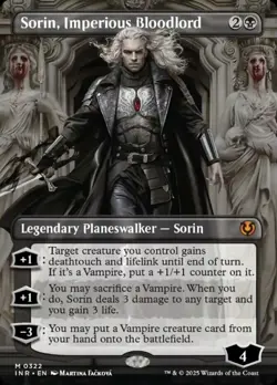 MTG Sorin, Imperious Bloodlord - Borderless, NM-Mint, English Innistrad Remaster - Image 1