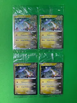 POKEMON SEALED RAGING BOLT 111/142 BEST BUY STELLAR CROWN PROMO PLAYSET X4 - Image 1