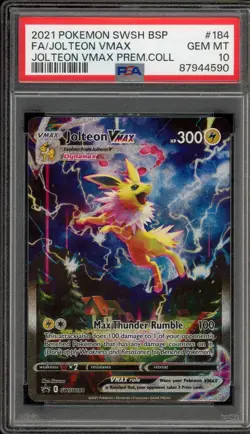 Pokemon Jolteon VMAX Premium Coll. Full Alt Art Prom SWSH184 PSA 10 Gem Mint - Image 1
