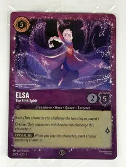 Elsa The Fifth Spirit 6/P3 Glitter Foil SEALED Promo Disney Lorcana TCG wrapped - Image 1