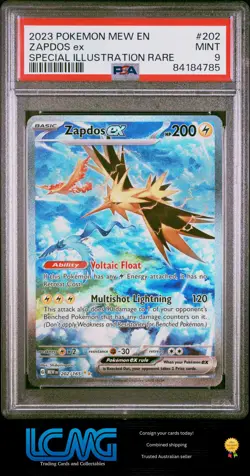 2023 Pokemon TCG Card Set 151 #202 Zapdos Ex Special Illustration Rare PSA 9 - Image 1